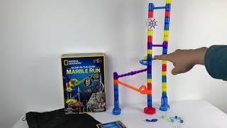 Glow-in-the-Dark Marble Run 50 Piece Set unbox and build