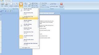 Print Preview and Page Setup in MS Word