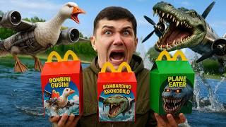 자석 낚시를 하던 중 BOMBARDIRO CROCODILO 해피밀과 이탈리아 동물을 발견했습니다!