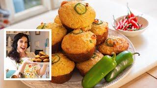 The BEST Jalapeño Cheddar Cornbread Muffins EVER!! -Sweetartgal