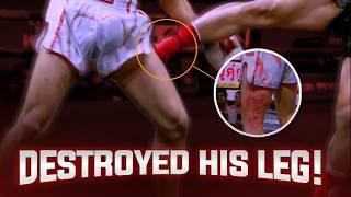 HOW TO DESTROY A LEG WITH LOW KICKS | Rajadamnern World Series