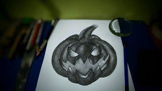 #Halloween pumpkin|#live|#sketch|#drawing|#panting|how to draw a Halloween pumpkin|#kancha artwork