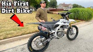 We SURPRISE Him With His First Dirt Bike! - Buttery Vlogs Ep212