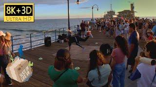 8k 3D A Beautiful Sunset, Santa Monica Pier Part 2/2 VR180 (Quest2, Quest Pro etc.)