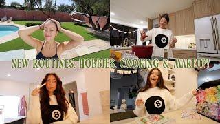 a cozy home vlog! (new routines, cooking, new hobbies & makeup!)