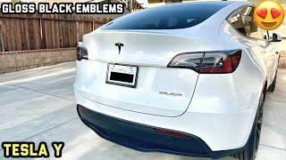 【TESLA⁵】Gloss Black Emblem Upgrade for Tesla Y: Step-by-Step! 