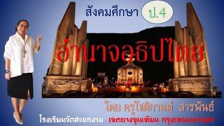 อำนาจอธิปไตย ป.4 ครูโชตี้