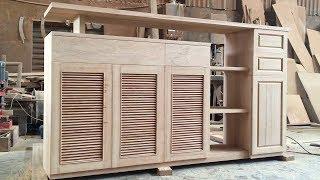 Amazing Skills Woodworking Project // How To Build Extremely Large Shoe Cabinet From Hardwood