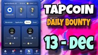 Tap Coin Daily Bounty 13 December 2024 || Tapcoin Daily Bounty || Today Tapcoin Daily Combo || AGP