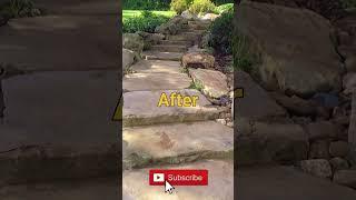 Large Natural Stone Install #landscaping #boulders #landscapingideas #steps #naturallandscaping