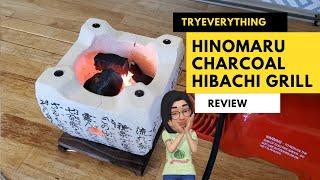 HINOMARU Japanese hibachi grill and Pok Pok Thaan charcoal review from amazon