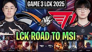 BEST GAME OF LCK? - HLE vs T1 GAME 3 LCK ROAD TO MSI | HANWHA LIFE vs T1 G3 LCK 2025