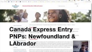 Canada Express Entry PNPs: Newfoundland and Labrador | NLPNP