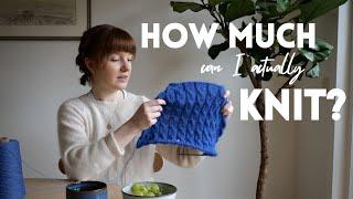 How much can I *actually* knit in a day? // a quiet day knitting on sweater no 15