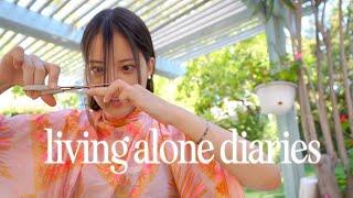 Living Alone Diaries | Running away from all my  problems, backyard self haircut, mental health trip