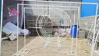 Portable Backdrop Stands, Circular Ring, Wedding Bacdrop, Heart Shape Balloon Frame #partyrentals