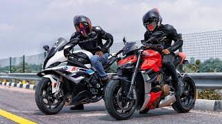 207BHP Ducati StreetFighter V4 vs BMW S1000RR 207BHP!!