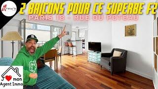  Paris 18ème : Cet Appartement Avec Balcons Va Faire des ENVIEUX ! 