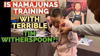 IS UFC ROSE NAMAJUNAS TRAINING WITH 2X HEAVYWEIGHT BOXING CHAMPION OF THE WORLD?!