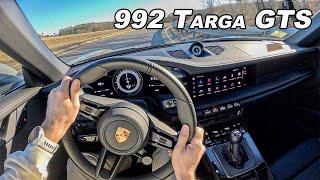 2024 Porsche 911 Targa 4 GTS Manual - Driving the Topless Flat 6 (POV Binaural Audio)