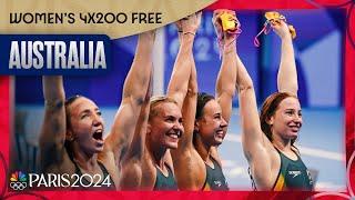 Australia COMES TOGETHER to win 4x200m freestyle relay; USA finishes with silver | Paris Olympics