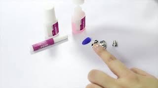 How to apply pink nail glue and lash extension adhesive