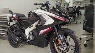 Bajaj Pulsar RS 200 BS6 White Colour Detailed Review | Price | Exhaust Sound  Features Details