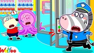 Revolving Door Safety | Safety Education for Kids | Wolfoo Learns Safety Tips  Wolfoo Kids Cartoon