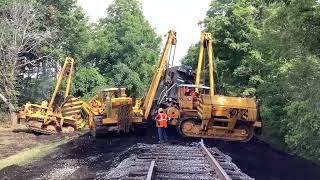 Derailment.....Winter's Rigging preforming a Locomotive Recovery July 26th 2022