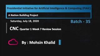 Batch 35 CNC Q1 Week 7 Review Session  by Mohsin Khalid  on Saturday at 04:00 PM (PST)