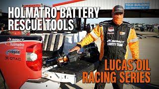 Holmatro Battery Rescue Tools used in Lucas Oil Racing Series (2020 video)