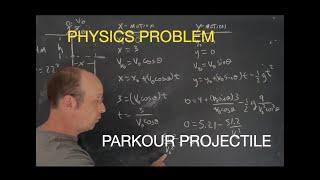 Physics Problem: Parkour Roof Jump Projectile Motion