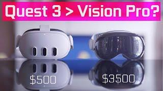 Is the Apple Vision Pro Better or Worse than Meta Quest 3?