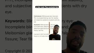 Blinking exercises help dry eyes!