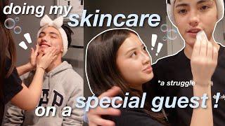 my korean SKINCARE ROUTINE || on my SPECIAL GUEST!