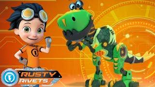 Rusty vs. The Dino Invasion + MORE! | Rusty Rivets | Cartoons for Kids