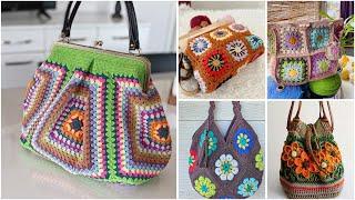 Most beautiful crochet boho style bag/shoulder bag/big size handbag designs