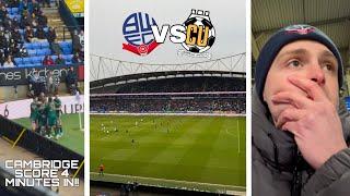 BOLTON SCRAPE A DRAW IN 90TH MINUTE AGAINST RELEGATION TEAM CAMBRIDGE UNITED! | Bolton 2-2 Cambridge