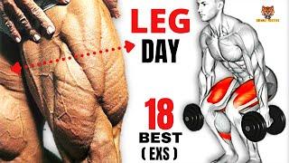 18 BEST LEGS WORKOUT AT GYM WITH DUMBELLS BARBELL MACHINES