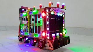 How to make mini dj truck setup at home | Homemade truck dj making | mini dj box speaker | tech toyz