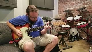 Matt Griffith tracking electric guitar