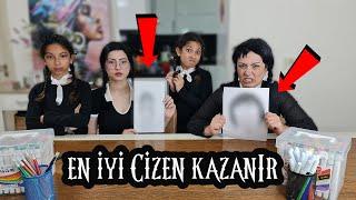 GERÇEK WEDNESDAY ADDAMS VE SAHTE WEDNESDAY ADDAMS  | EN İYİ ÇİZEN KAZANIR | EYLÜL LAL