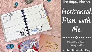 Plan with Me | Horizontal Happy Planner | December 27 - January 2, 2022 | AmberPlansHerDay Stickers