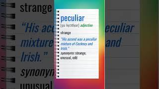 PECULIAR (C1 Advanced) Learn English Vocabulary