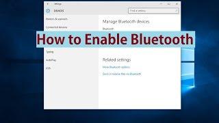 How to Enable Bluetooth in Windows 10