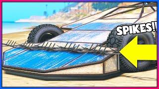 I added SPIKE STRIPS to my Ramp Buggy!! (GTA 5 Mods)