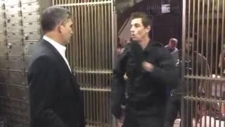 Person of Interest - BTS 5x13 'return 0' - Jim Caviezel & Tony Vincent rehearsing fight scene