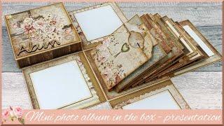 Mini Photo Album in the Box - Craft O'Clock - Vintage Beauty - presentation, scrapbooking