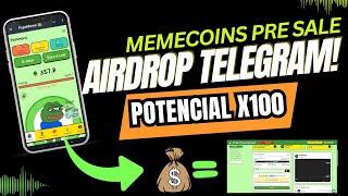  ¡Nuevo AIRDROP en TELEGRAM ! Gana PEPE MEME!  PREVENTA ABIERTA 