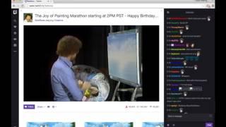 Twitch chat going crazy over Bob Ross